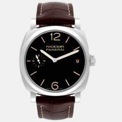 Panerai Black Stainless Steel Radiomir PAM00514 Manual Winding Men's Wristwatch 47 mm