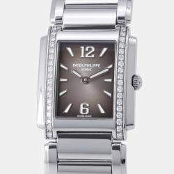 Patek Philippe Grey Stainless Steel Twenty-4 4910/1200A-010 Quartz Men's Wristwatch 25 mm