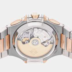 Patek Philippe Blue 18k Rose Gold Stainless Steel Nautilus 5980/1AR-001 Automatic Men's Wristwatch 40 mm