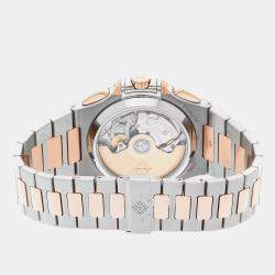 Patek Philippe Blue 18k Rose Gold Stainless Steel Nautilus 5980/1AR-001 Automatic Men's Wristwatch 40 mm