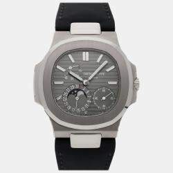 Patek Philippe Grey 18k White Gold Nautilus 5712G-001 Automatic Men's Wristwatch 40 mm