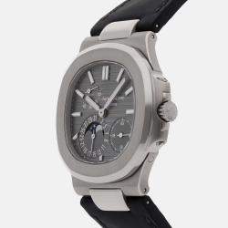 Patek Philippe Grey 18k White Gold Nautilus 5712G-001 Automatic Men's Wristwatch 40 mm