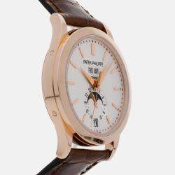 Patek Philippe Silver 18k Rose Gold Complications 5396R-011 Automatic Men's Wristwatch 38 mm