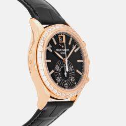 Patek Philippe Black 18k Rose Gold Complications Annual Calendar 5961R-010 Men's Wristwatch 40 mm