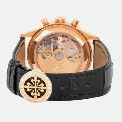 Patek Philippe Black 18k Rose Gold Complications Annual Calendar 5961R-010 Men's Wristwatch 40 mm