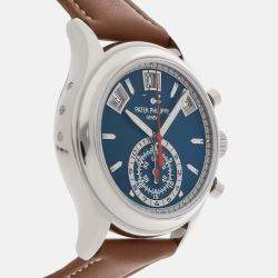 Patek Philippe Blue 18k White Gold Complications 5960/01G-001 Automatic Men's Wristwatch 40 mm