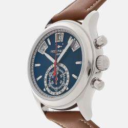 Patek Philippe Blue 18k White Gold Complications 5960/01G-001 Automatic Men's Wristwatch 40 mm