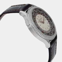 Patek Philippe Opaline 18K White Gold World Time Automatic Women's Wristwatch 36 mm