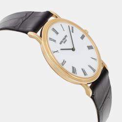 Patek Philippe Calatrava 18K Gold White Porcelain Dial Manual Wind Watch 32 mm
