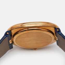 Patek Philippe Blue 18K Yellow Gold Alligator Leather Ellipse 3848 Men's Wristwatch 27 mm