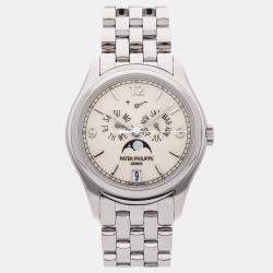 Pre-Owned Patek Philippe Complications Annual Calendar Moon Phases Men's Watch 39 mm