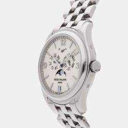 Pre-Owned Patek Philippe Complications Annual Calendar Moon Phases Men's Watch 39 mm