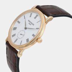 Patek Philippe White 18k Yellow Gold Calatrava 5119J-001 Manual Winding Men's Wristwatch 36 mm