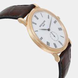 Patek Philippe White 18k Yellow Gold Calatrava 5119J-001 Manual Winding Men's Wristwatch 36 mm