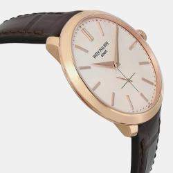 Patek Philippe Cream 18k Rose Gold Calatrava 5123R-001 Manual Winding Men's Wristwatch 38 mm