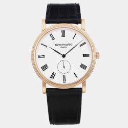 Patek Philippe White 18k Rose Gold Calatrava 5119R-001 Manual Winding Men's Wristwatch 36 mm
