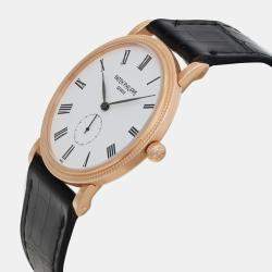 Patek Philippe White 18k Rose Gold Calatrava 5119R-001 Manual Winding Men's Wristwatch 36 mm