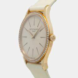 Patek Philippe  Calatrava 4897R-010 Cream Dial Rose Gold Manual Winding Men's Wristwatch 33 mm