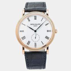 Patek Philippe White Rose Gold Calatrava 5119R Automatic Men's Wristwatch 36mm