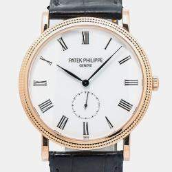 Patek Philippe White Rose Gold Calatrava 5119R Automatic Men's Wristwatch 36mm