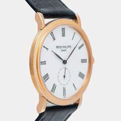 Patek Philippe White Rose Gold Calatrava 5119R Automatic Men's Wristwatch 36mm
