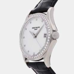 Pre Owned Patek Philippe Calatrava 5108G Automatic White Gold White Dial Men's Wristwatch 37mm