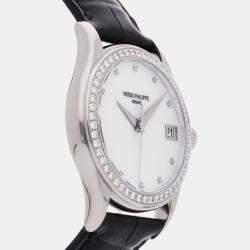 Pre Owned Patek Philippe Calatrava 5108G Automatic White Gold White Dial Men's Wristwatch 37mm