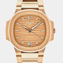 Patek Philippe Nautilus 7118/1R-010 Automatic Gold 18K Rose Gold Men's Wristwatch 35 mm