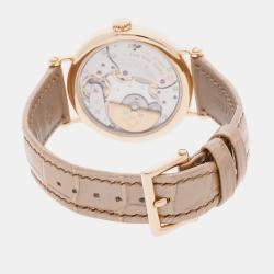 Pre-Owned Patek Philippe Calatrava Ultra-Thin 7200R-001 Automatic Silver 18k Rose Gold Watch 36 mm