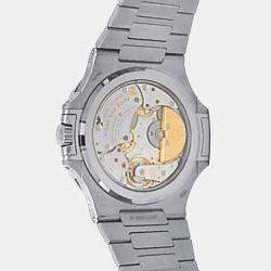 Pre Owned Patek Philippe Nautilus 5740/1G-001 Automatic Blue 18k White Gold Men's Wristwatch 40 mm