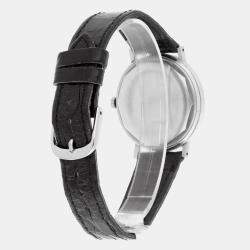 Pre Owned Patek Philippe Calatrava 3445G Automatic Blue 18k White Gold Men's Wristwatch 35 mm