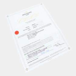 Pre Owned Patek Philippe Calatrava 6007G-011 Automatic Black 18k White Gold Men's Wristwatch 40 mm