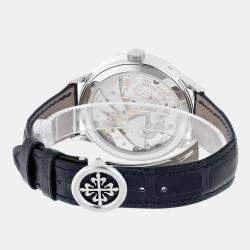 Pre Owned Patek Philippe Perpetual Calendar 5236P Automatic Blue Platinum Men's Wristwatch 41 mm