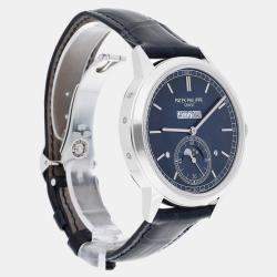 Pre Owned Patek Philippe Perpetual Calendar 5236P Automatic Blue Platinum Men's Wristwatch 41 mm