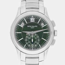 Pre Owned Patek Philippe Complications 5905/1A-001 Automatic Green Stainless Steel Men's Wristwatch 42 mm