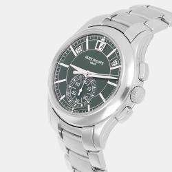 Pre Owned Patek Philippe Complications 5905/1A-001 Automatic Green Stainless Steel Men's Wristwatch 42 mm