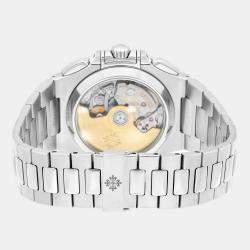 Pre Owned Patek Philippe Nautilus 5980/1A-001 Automatic Blue Stainless Steel Men's Wristwatch 44 mm