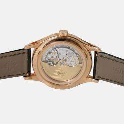 Pre Owned Patek Philippe Complications Annual Calendar 5205R-011 Automatic Olive Green 18K Rose Gold Men’s Wristwatch 40 mm