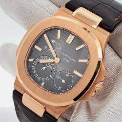 Pre Owned Patek Philippe Nautilus 5712R Automatic Black 18k Rose Gold Men’s Wristwatch 40 mm