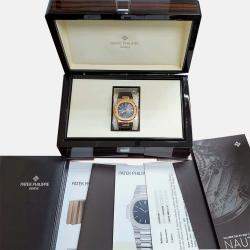 Pre Owned Patek Philippe Nautilus 5712R Automatic Black 18k Rose Gold Men’s Wristwatch 40 mm