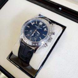 Pre Owned Patek Philippe Complications 5961P Automatic Blue Diamond Platinum Men’s Wristwatch 40.5 mm