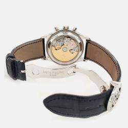 Pre Owned Patek Philippe Complications 5961P Automatic Blue Diamond Platinum Men’s Wristwatch 40.5 mm