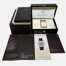 Pre Owned Patek Philippe Pilot's Calatrava 5522A-001 Automatic Blue Stainless Steel Men’s Wristwatch 42 mm