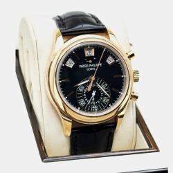 Pre Owned Patek Philippe Annual Calendar 5960R-010 Automatic Silver 18K Rose Gold Men's Wristwatch 40.5 mm