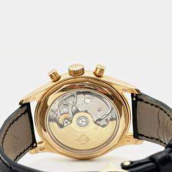 Pre Owned Patek Philippe Annual Calendar 5960R-010 Automatic Silver 18K Rose Gold Men's Wristwatch 40.5 mm