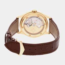 Pre Owned Pre-Owned Patek Philippe Complications Annual Calendar Moonphases 5146J-001 White Automatic 18k Yellow Gold Men's Wristwatch 39 mm