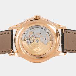 Pre Owned Pre-Owned Patek Philippe Complications Annual Calendar Moon Phases 5205R-011 Men's Watch Automatic 40 mm