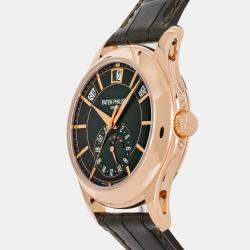 Pre Owned Pre-Owned Patek Philippe Complications Annual Calendar Moon Phases 5205R-011 Men's Watch Automatic 40 mm