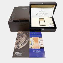 Pre Owned Pre-Owned Patek Philippe Calatrava Date Sweep Seconds 6007G-001 Black Automatic 18k White Gold Men's Wristwatch 40 mm