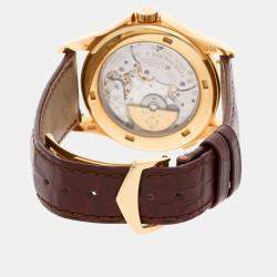 Pre Owned Pre-Owned Patek Philippe Complications World Time 5131J-001 Silver Automatic 18k Yellow Gold Men's Wristwatch 39 mm